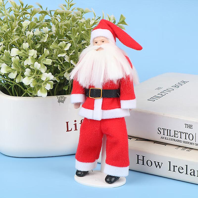 1:12 Dollhouse Miniture Ceramic Doll Model Santa Claus Decoration For Home