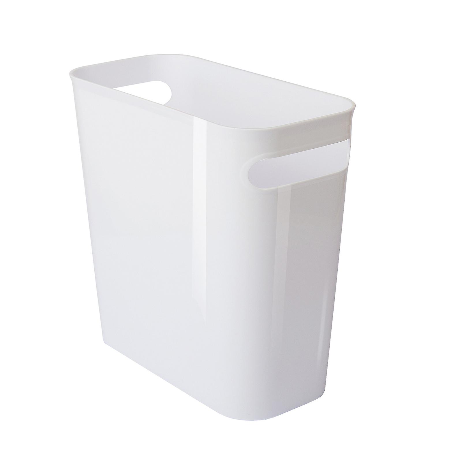 White Small Trash Baskets Lightweight Trash Container