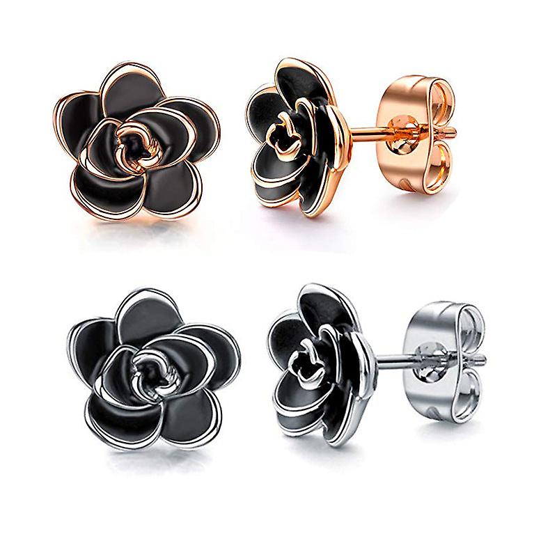 Oiling Bow Stud Earrings Earrings Piercing Jewelry