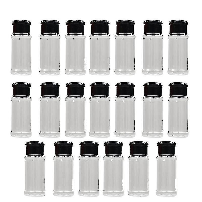 20pcs Plastic Spice Jars, 3.3 Fluid Ounces/100ml Spice Containers