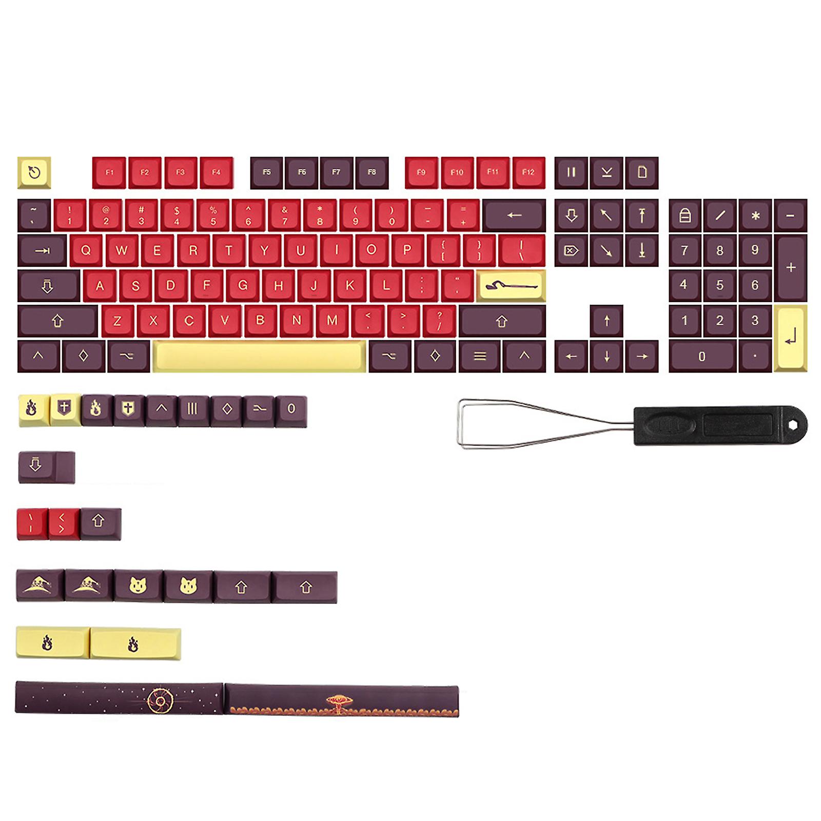 Explosion Keycaps 130 Keys XDA PBT for Mechanical Keyboard Cherry MX Switches