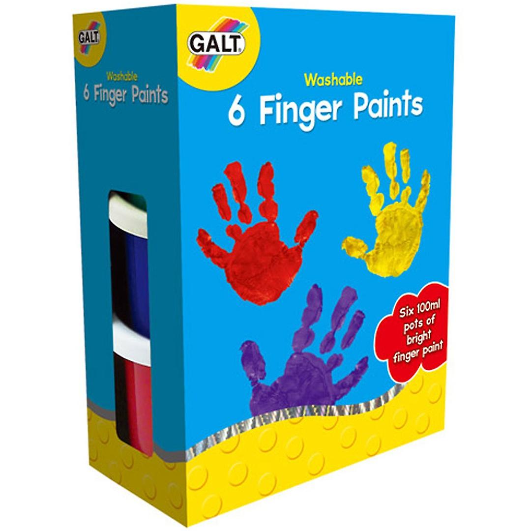 Pinturas de dedo 6 lavable de Galt