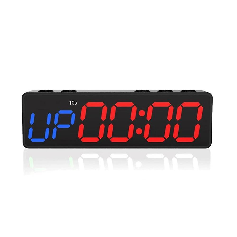 Workout Clock With Battery, Portable Mini Gym Timer With Built-in Magnet For Home Gym, Programmable
