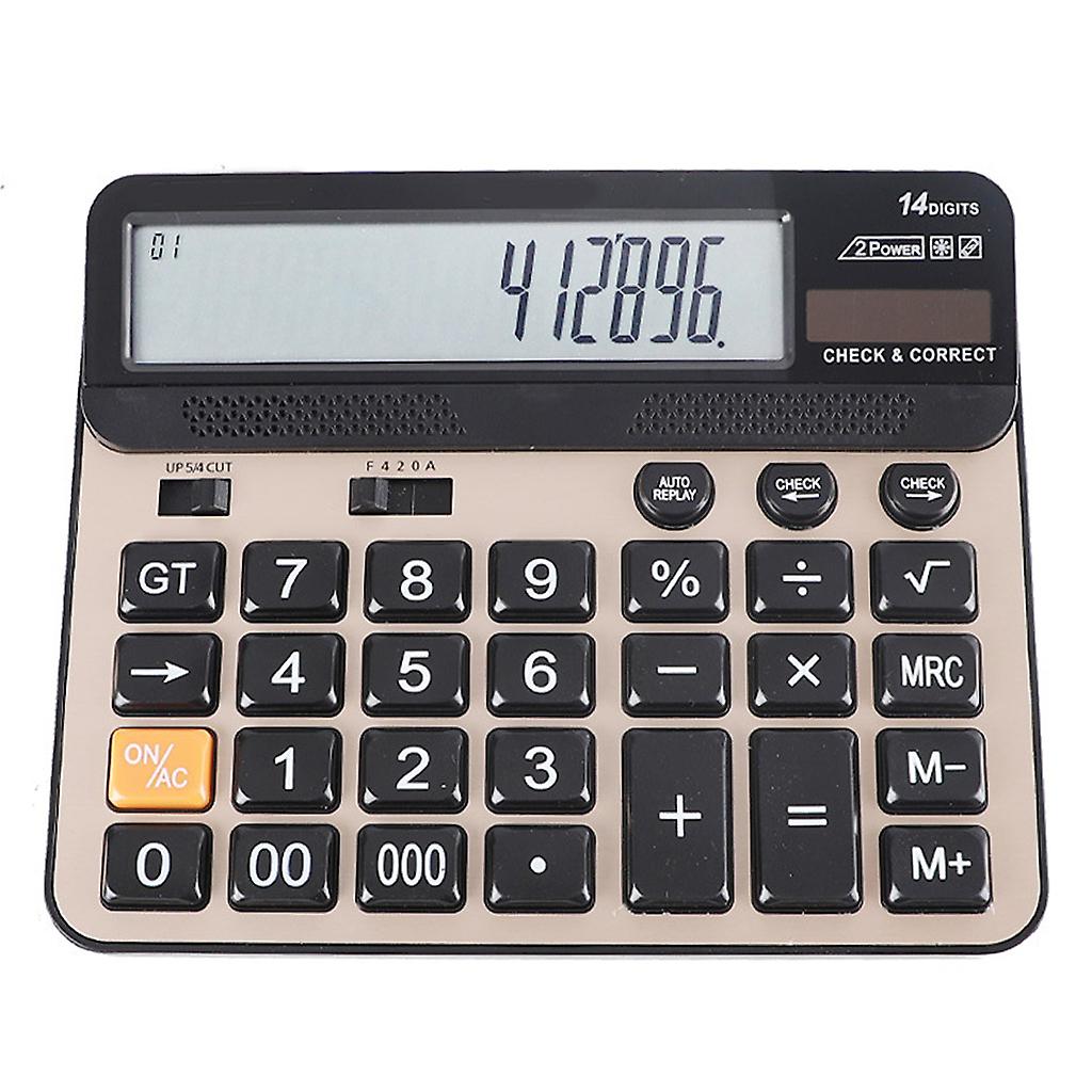 14 Digits Electronic Calculator Large Screen Desktop Calculators Home Office