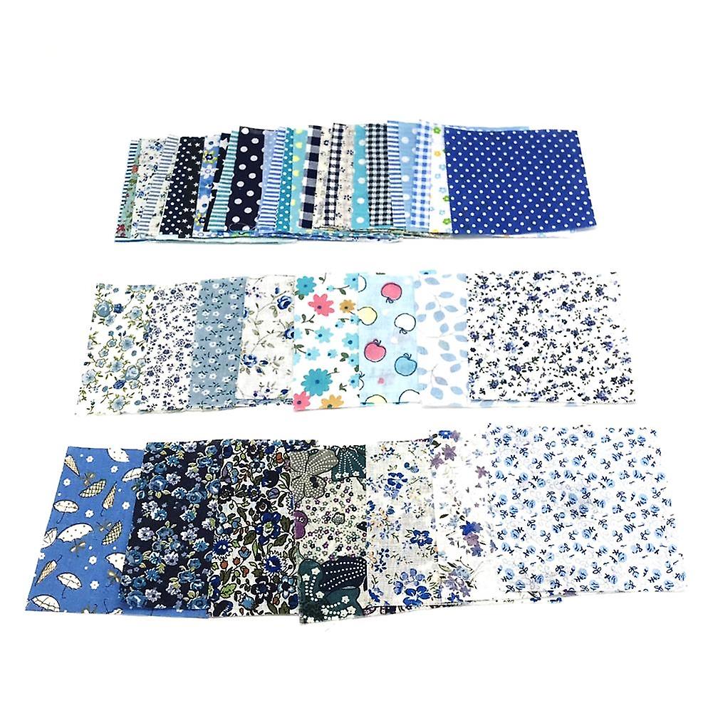 ZHOUBA 50Pcs 10x10cm Floral Patchwork Cotton Fabric Plain Cloth for DIY Sewing Quilting