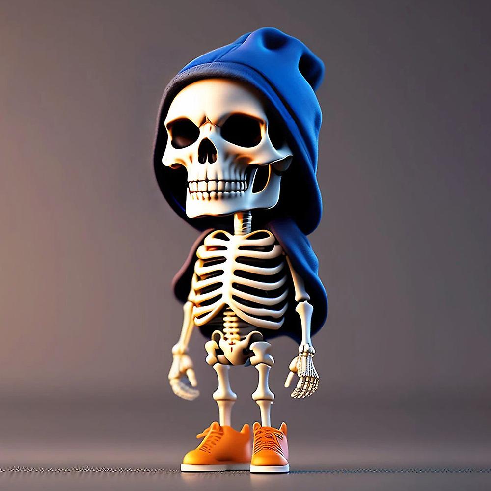 Resin Cool Skeleton Figurines Table Art Home Room Decoration Suitable