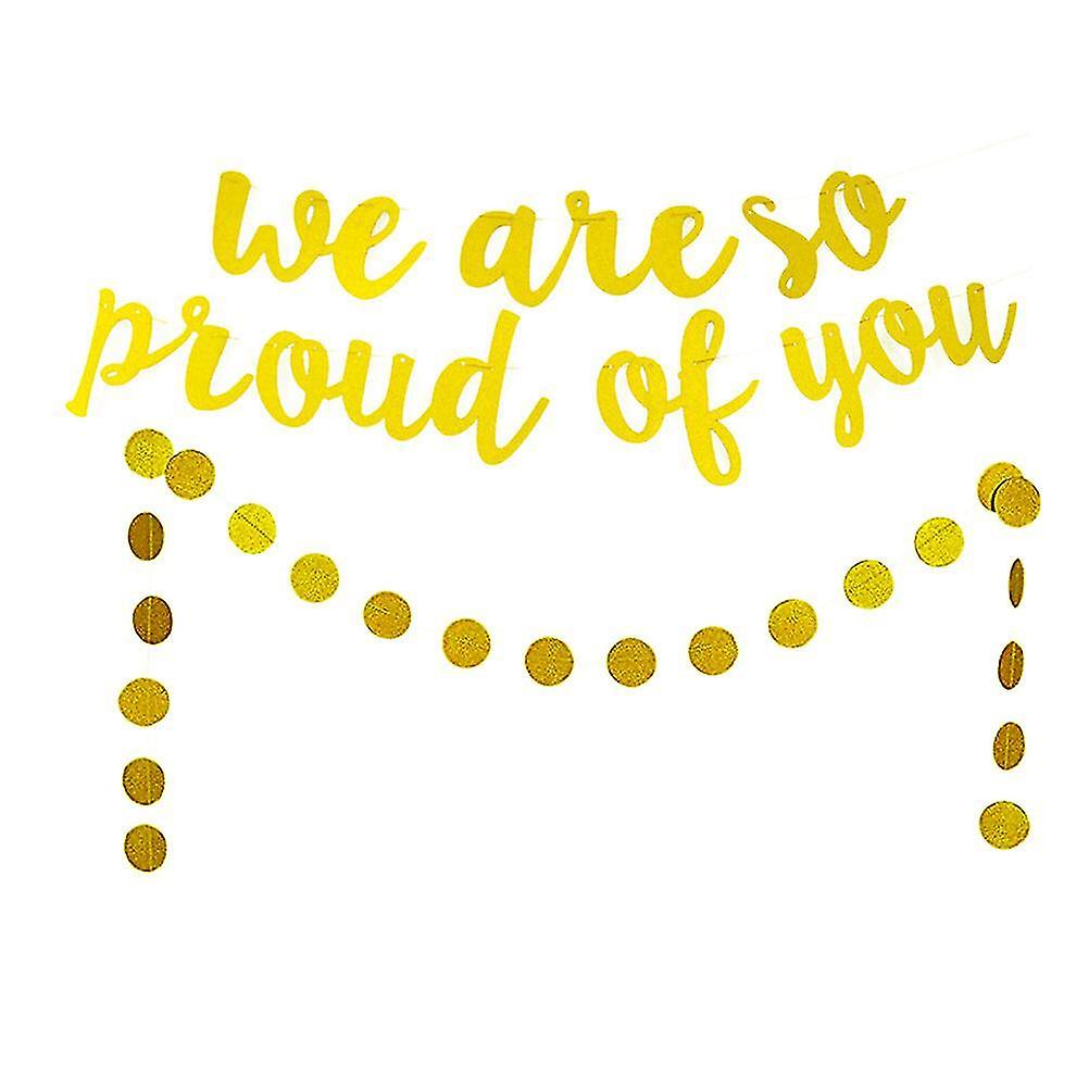 1pc We Are So Proud Of You Garland Graduation Party Pull Flag Graduation Ceremony Banner For Party