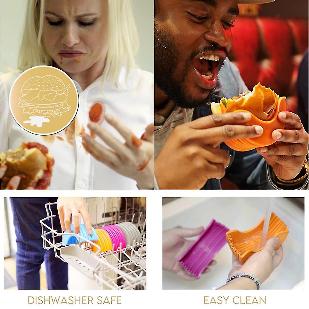 Gjenbrukbar burgerholder Stretchable Burger Bun Shell Eco Friendly for eldre barn