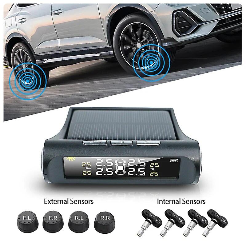 Tire Pressure Monitoring System Car Security Alarm 4 External Sensor Precision Tyre Wireless Lcd Display Digital Car Electronics