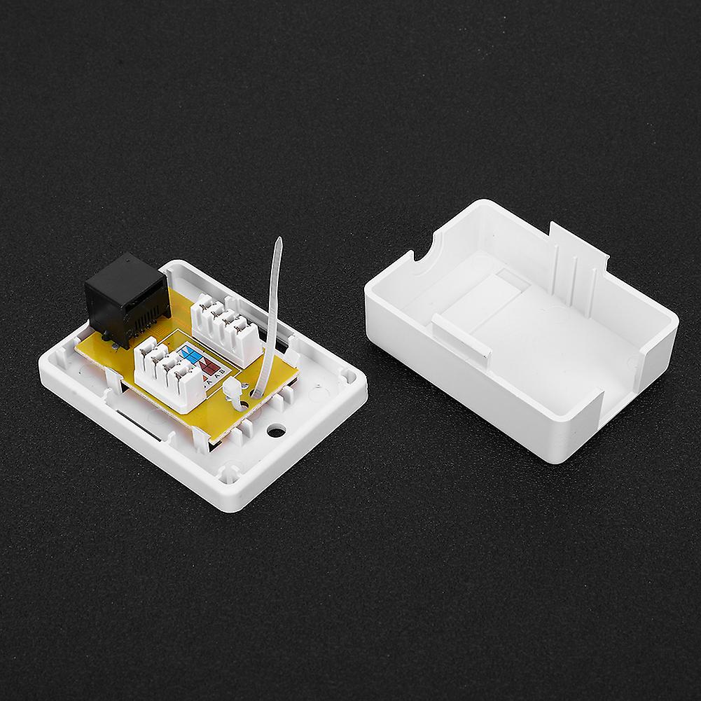 2pcs RJ45-8P8C CAT6 Single Port Networks Wiring Surface Mounted Desktop Information Junction Box