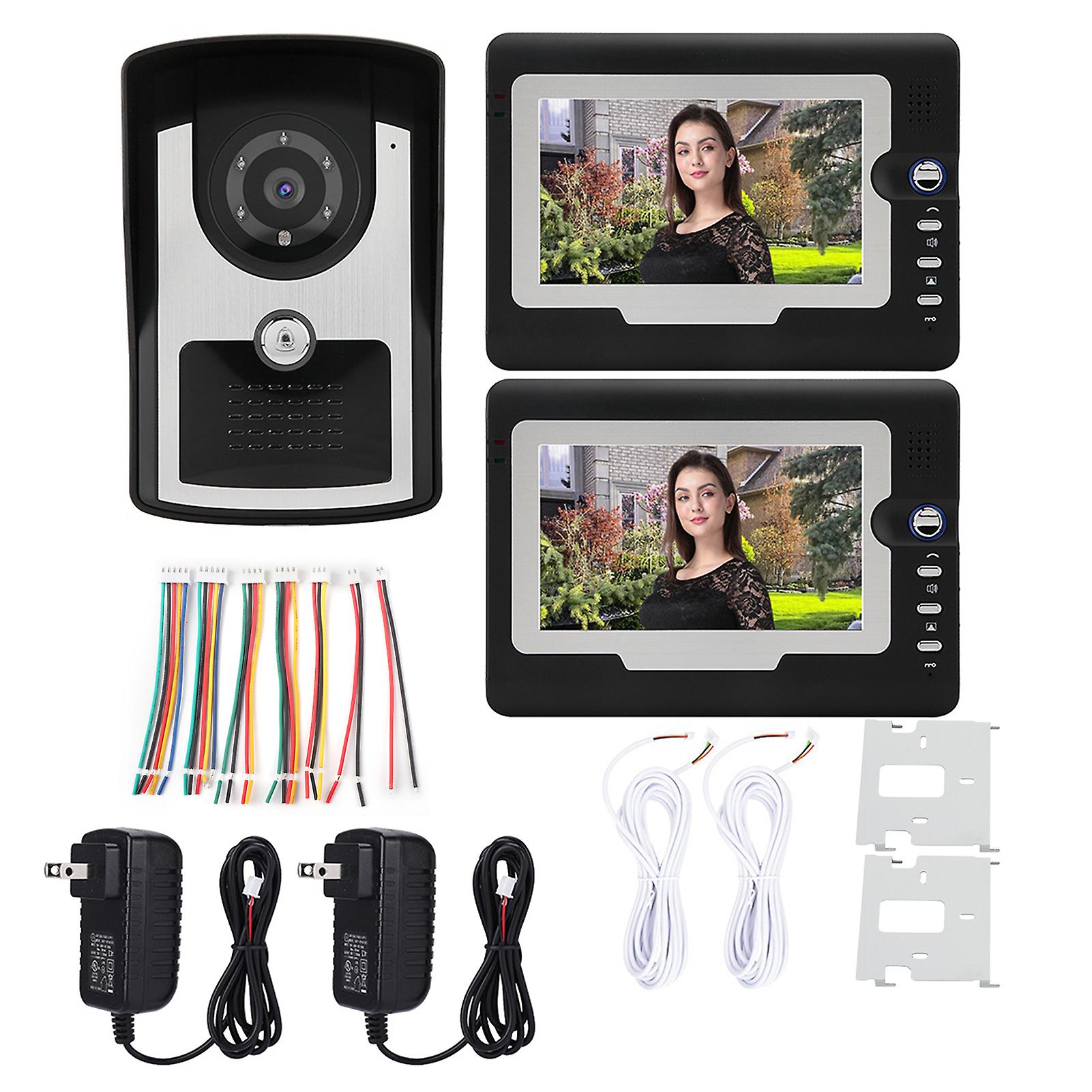7" HD Intercom Doorbell System with Adjustable Settings & Waterproof Camera