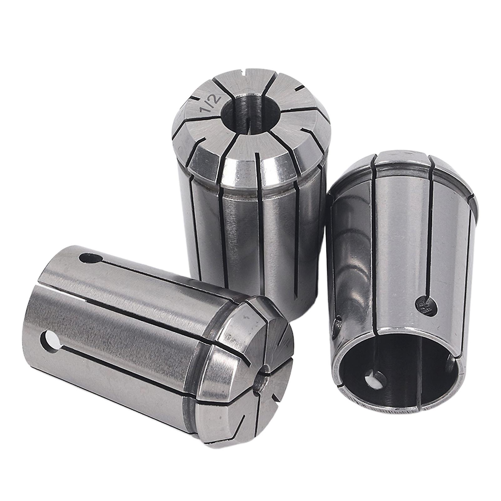 3Pcs Collet Chuck Spring Steel OZ25 1/2 1/4 1/8 with Wrench