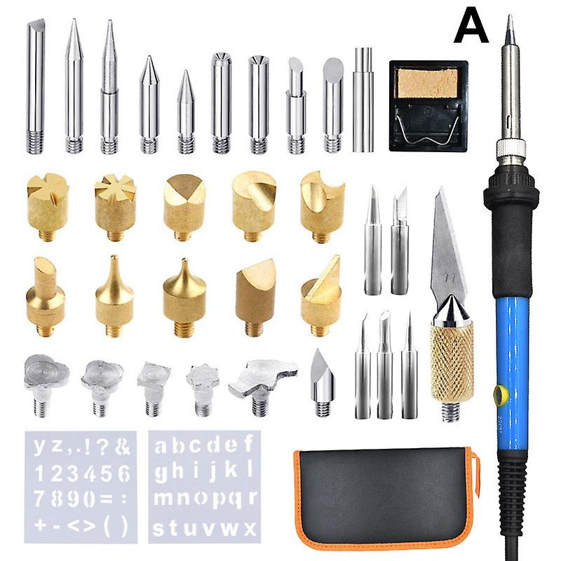 37 Pcs/Set Electric Soldering Iron Engraving Tools for Wood Embossing Pyrography