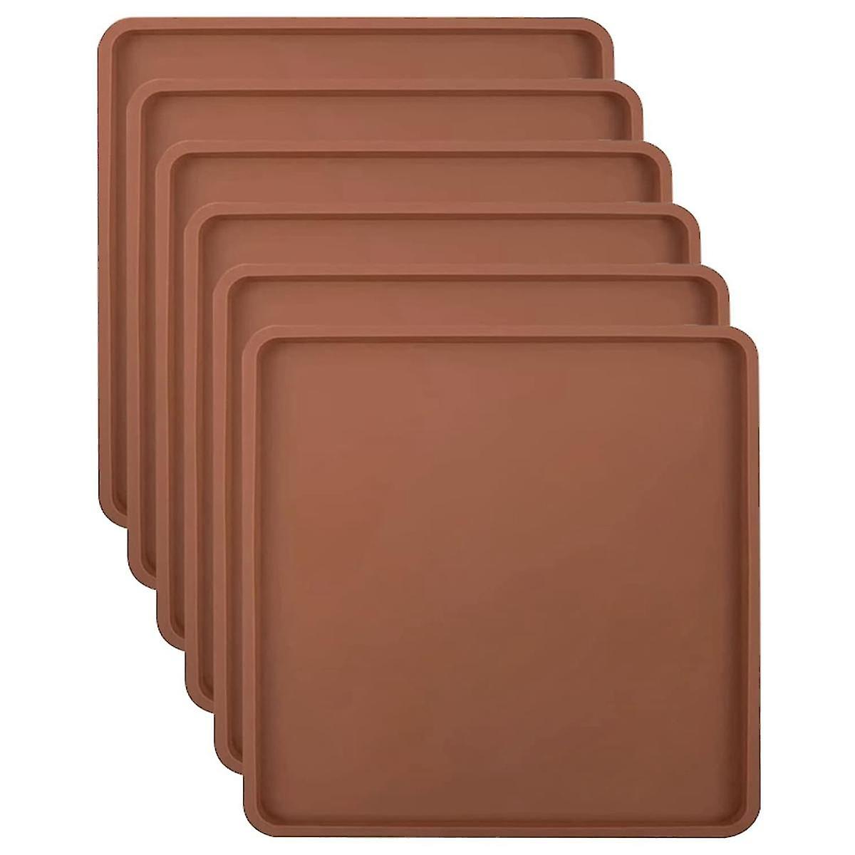 6 Pack Silicone Dehydrator Sheets With Edge For 14x14inch Trays, Nonstick Silicone Drye Sheets Mult-hy