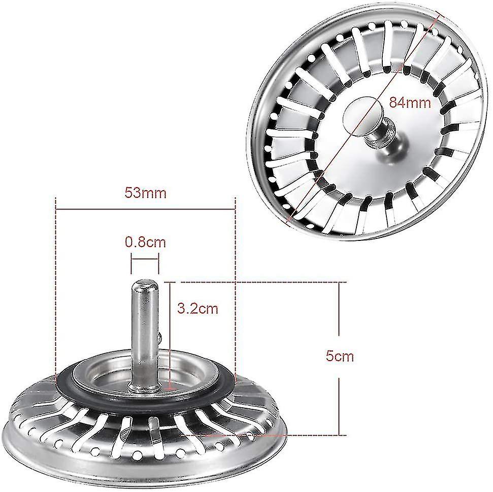 Stainless Steel Kitchen Sink Strainer, Drainage Strainer, Kitchen Sink Stopper