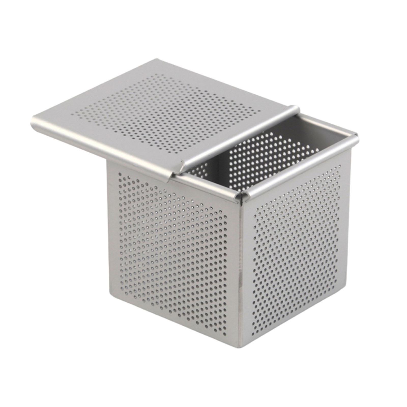 Mini Pullman Loaf Pan Toast Box for Baking Roasting Removable Baking Sheet with Lid Perforated Dish Cake Making Tray Tart Tin