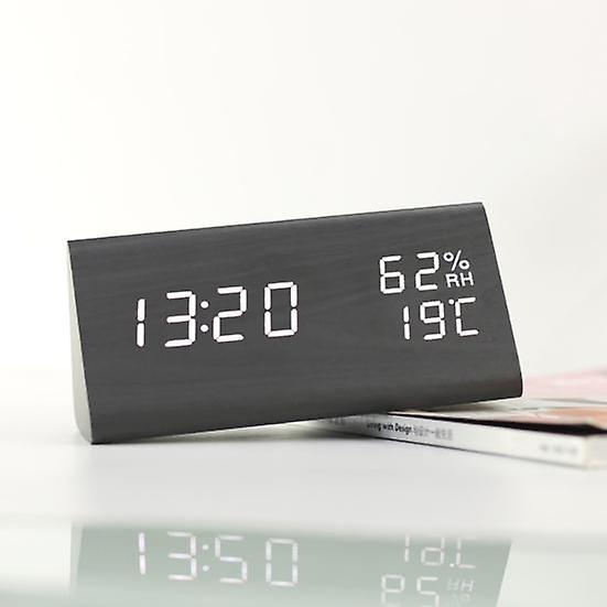 Voice Control Alarm Clock Power-saving ABS Clear Screen Multifunctional Desk Clock for Home 