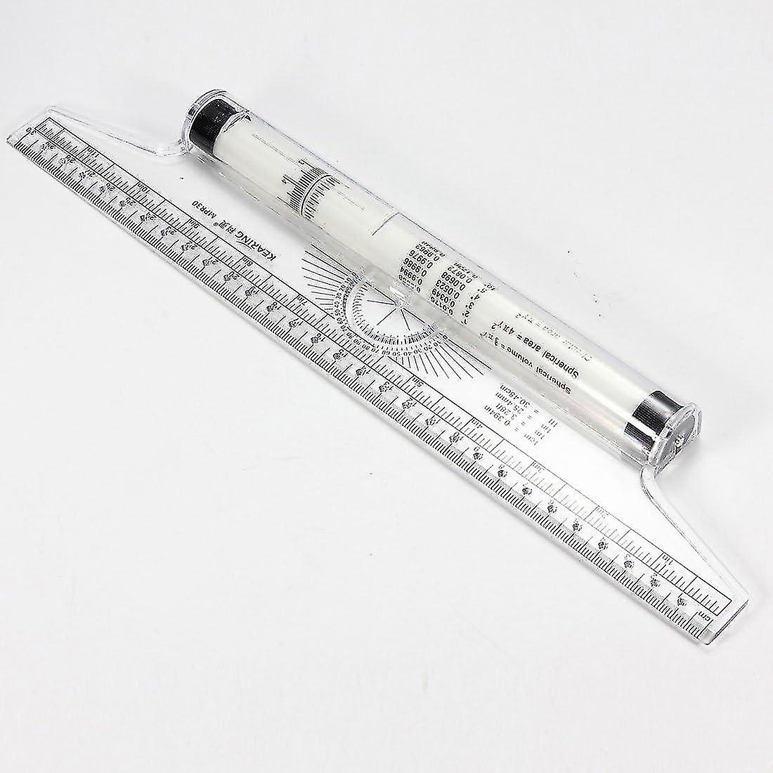 30cm Measuring Ruler Parallel Rolling Ruler Multi-Purpose