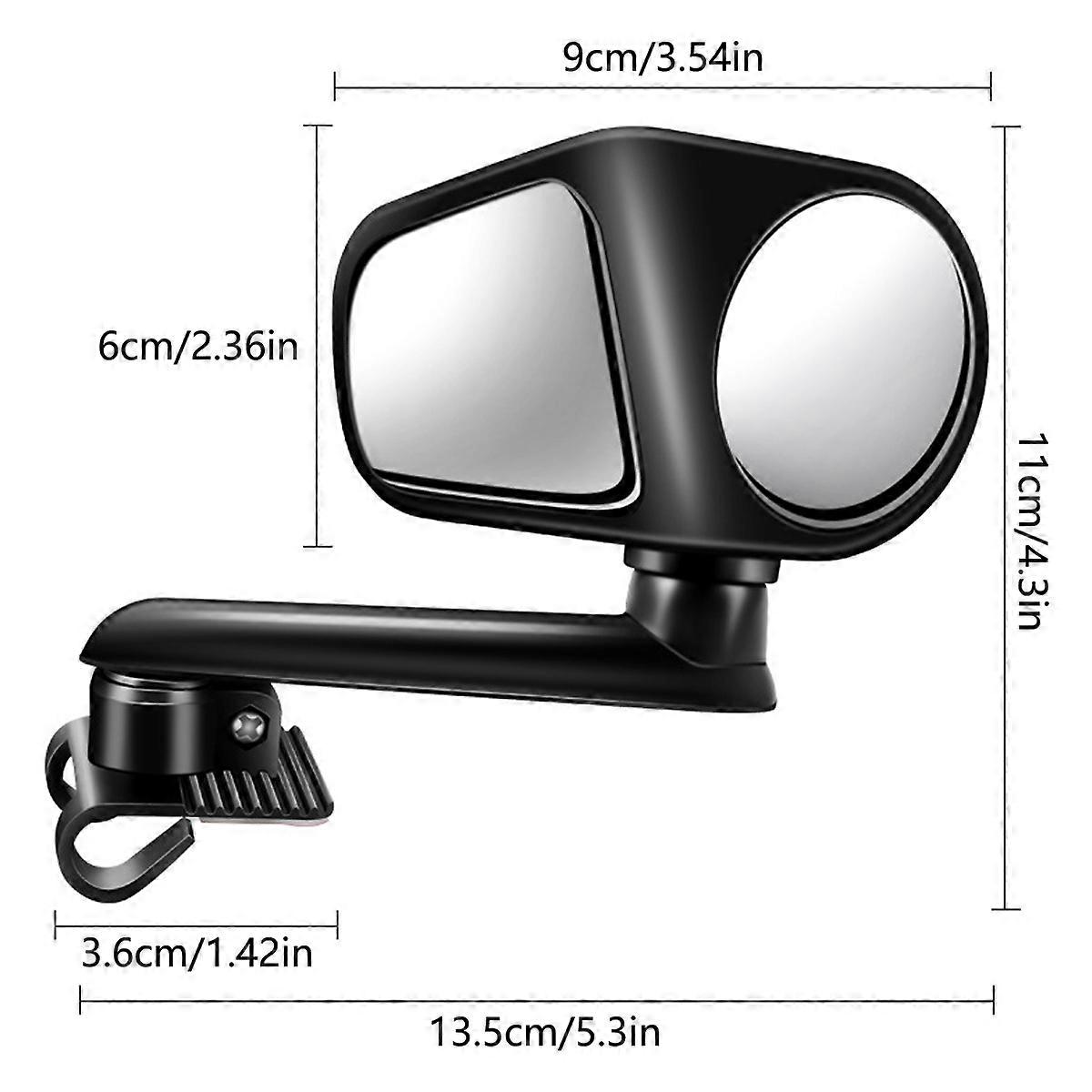 2Pcs Car Blind Spot Rear View Mirror 360 Rotation Adjustable Auxiliary Rearview Mirrors Auto Rear View Parking Safety Driving