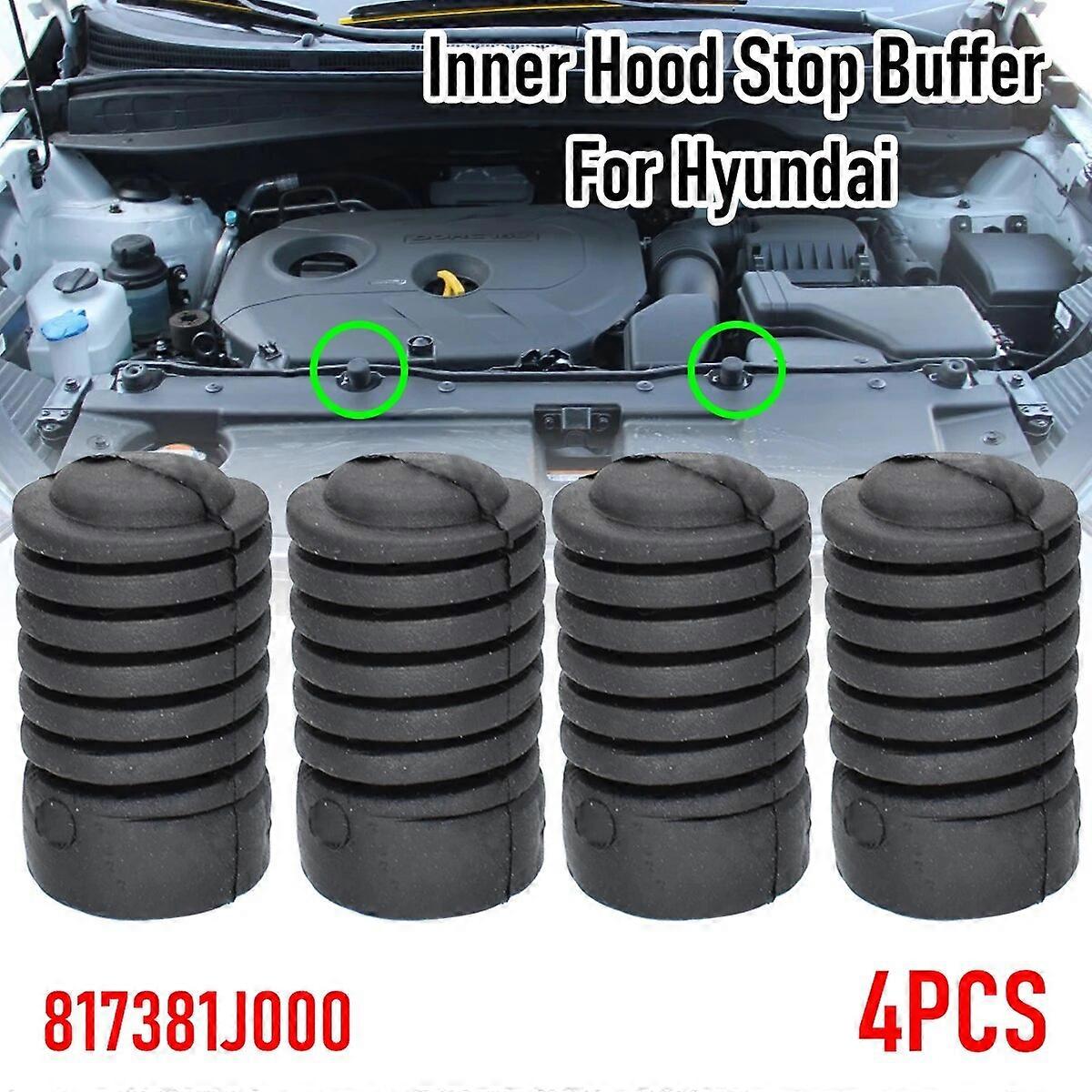4pcs Rubber Inner Hood Stop Buffer Bumper Block Pad Engine Cover Cushion Protector For Hyundai Ix35 Verna Celesta Elantra Accent FN9U2650