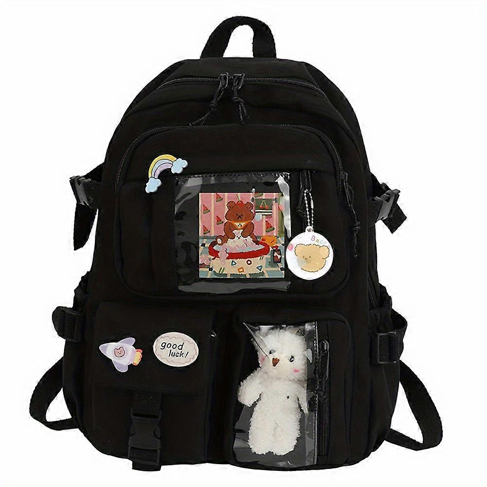 Women's Travel Backpack Women's Multi-Pocket Waterproof College School Bag Transparent Bag Large Capacity Laptop Backpack Reinforcement