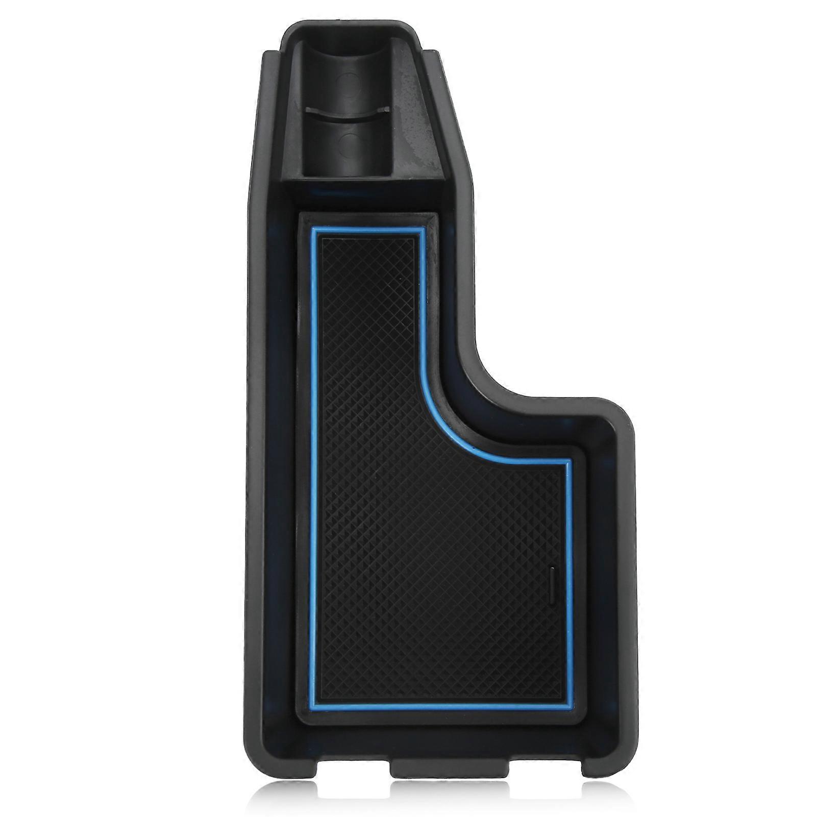 Center Console Organizer ABS Matte Finish Armrest Storage Box Replacement for Raize 2019+(Blue Pad Edge )