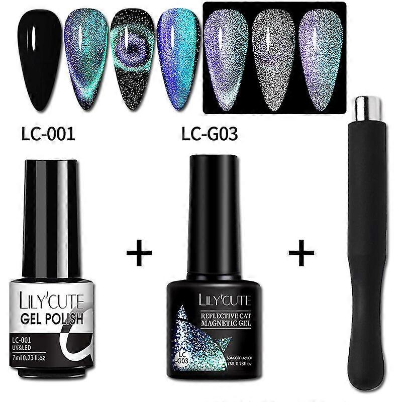 7ML 9D Cat Magnetic Gel Polish Set Semi Permanent Soak Off UV LED Glitter Nails Magnet Stick Black Gel Needed222661