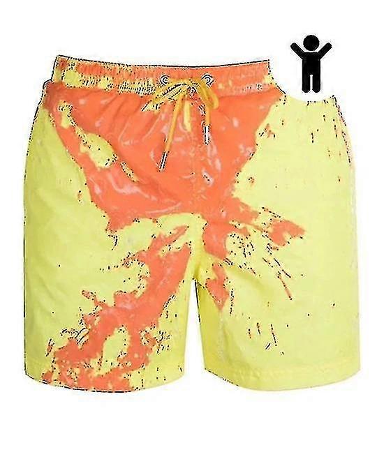 마법의 변화 색깔 비치 반바지 어린이 수영 트렁크 수영복 빠른 건조 목욕 소년 고품질