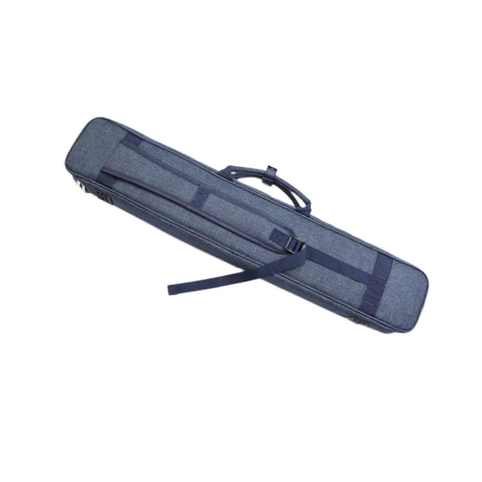 7 trous Pool Cue Case Étanche à la poussière avec sangle de transport Sac de rangement pour tige de billard Gris