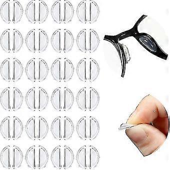 24 Pairs Adhesive Glasses Nose Pads, Non-slip D-shaped Silicone Glasses Nose Pads, Adhesive Nose Pads Glasses Nose Pad For Glasses, 15mm (clear)