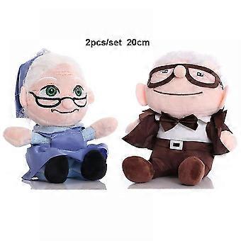 2pcs/set 20cm the Movie Grandfather Grandmother Cartoon Stuffed Soft Plush Toy