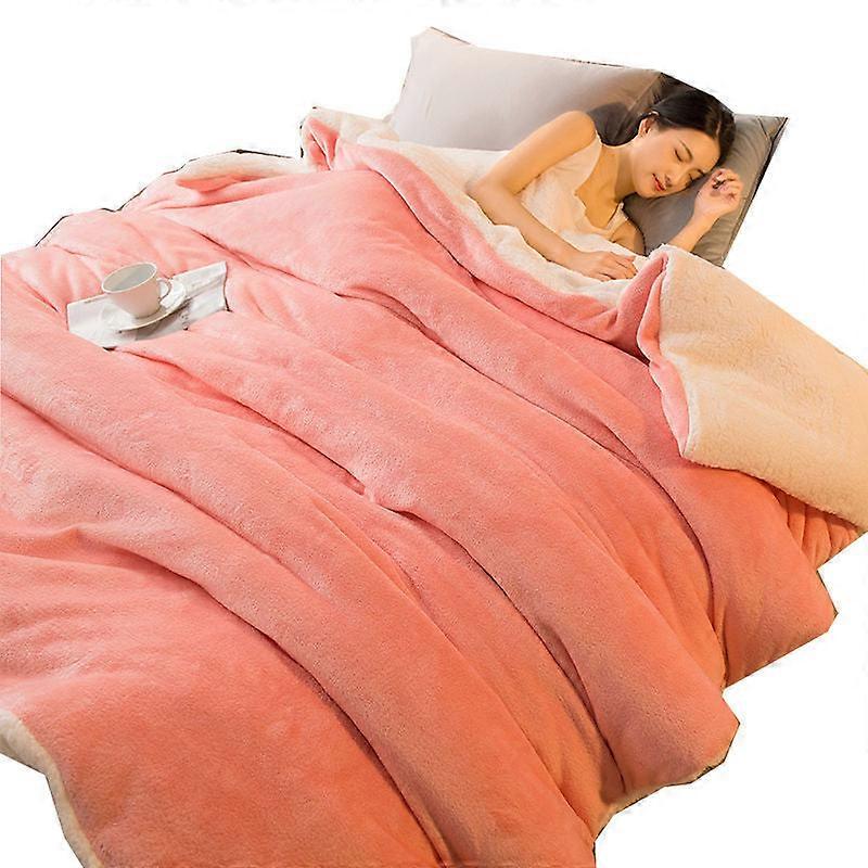 Double-layer Lambswool Flange Coral Fleece Blanket Thermal Blanket Air Conditioning Blanket Nap Blanket