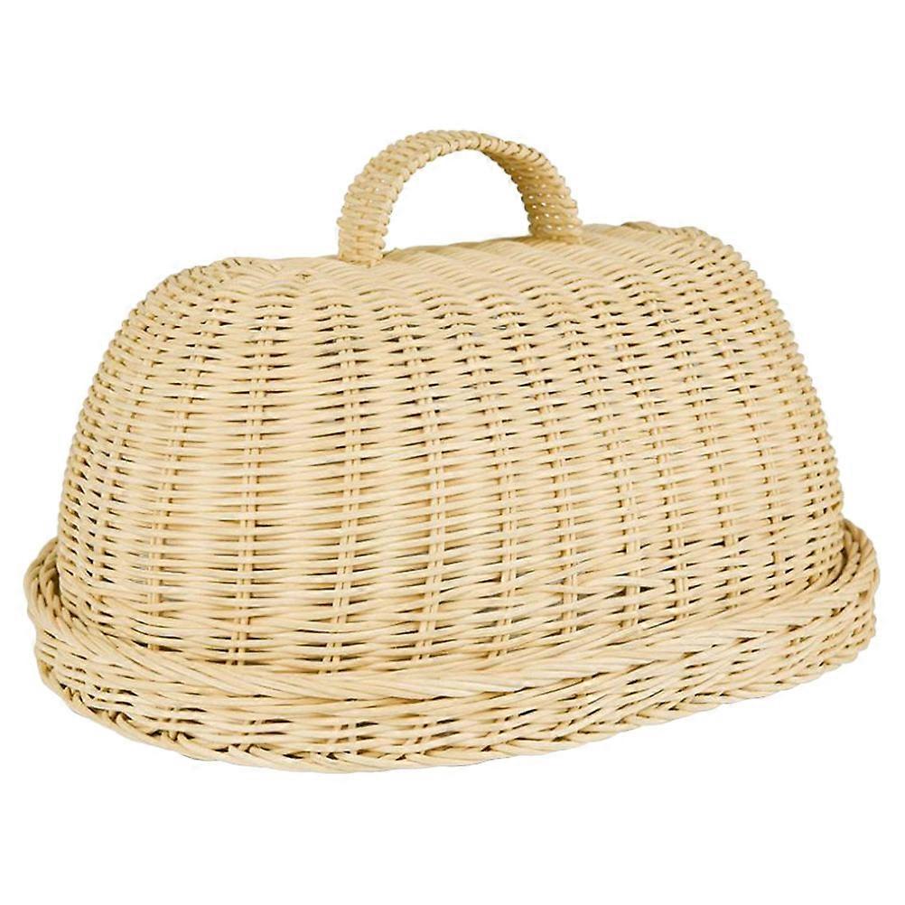 1 Satz Küchen-Lebensmittelabdeckung Rattankorb Lebensmittelabdeckung Schutzhülle (Khaki)