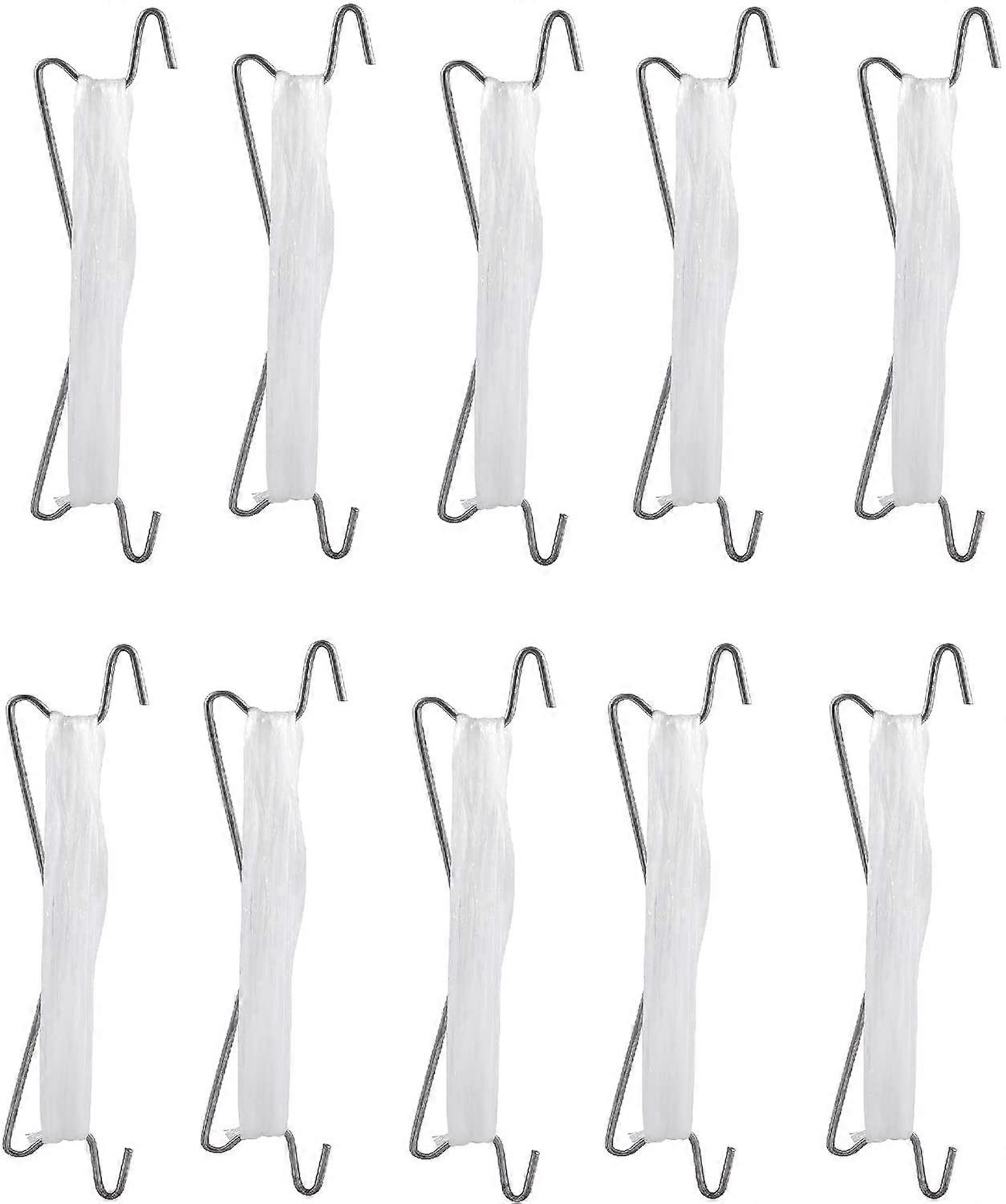 10PCS Tomato Support Hooks, Flexible Fruit Cherry V Type Twine on Hook, 33ft Rope
