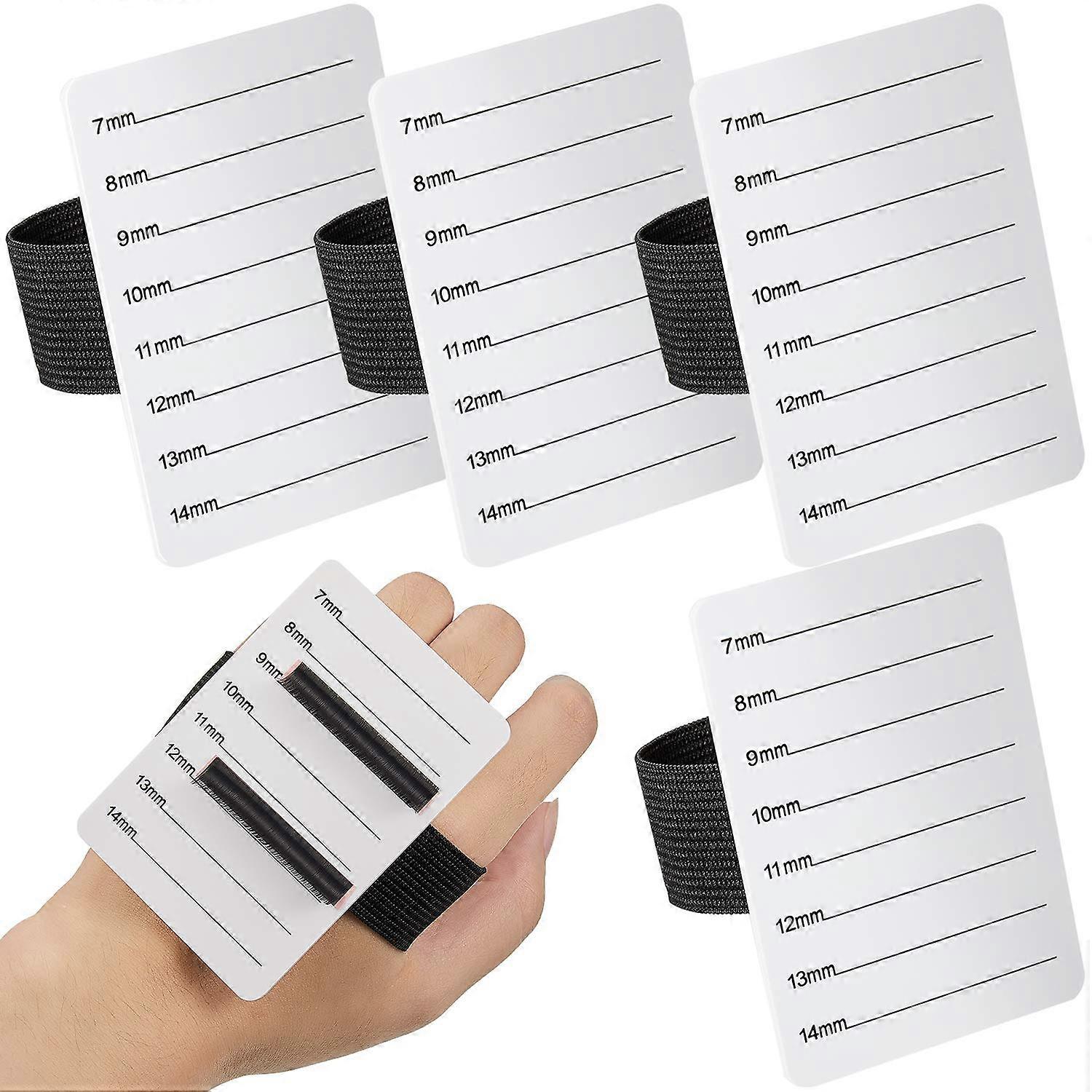 4 Pieces Eyelash Extension Hand Palette Eyelash Tool with Adjustable(7-14 mm Pattern)