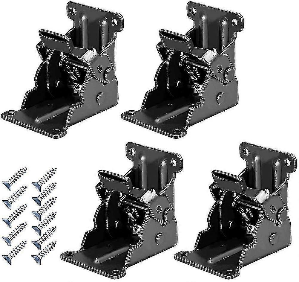 Folding Brackets 4 Pcs 0-90 Degree Lock Extension Support For Table Bed Leg