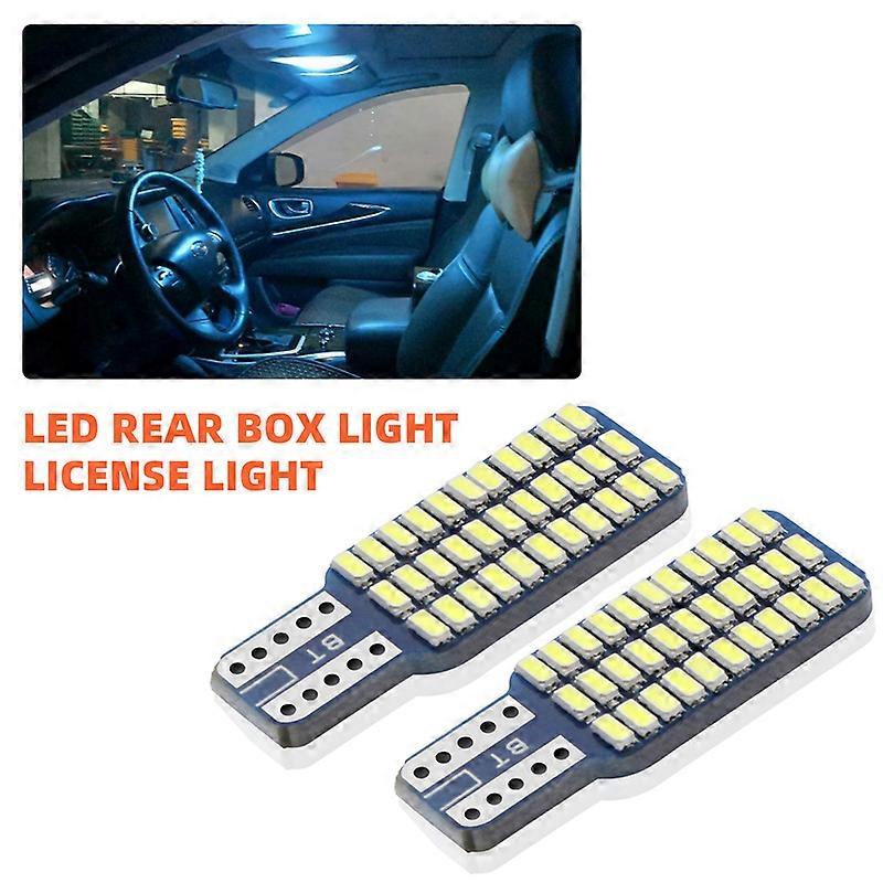 2PCS T10 Led Bulbs Canbus W5W 3014 33SMD 168 194 6000k Car Interior Dome Reading License Plate Light Signal Lamp Accessories