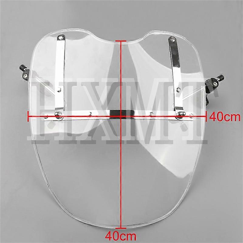 Parabrezza Moto 19x17 Pollici In PC+metallo – Compatibile Con Harley, Honda, Suzuki, Yamaha, Kawasaki Cruiser 1969-2015