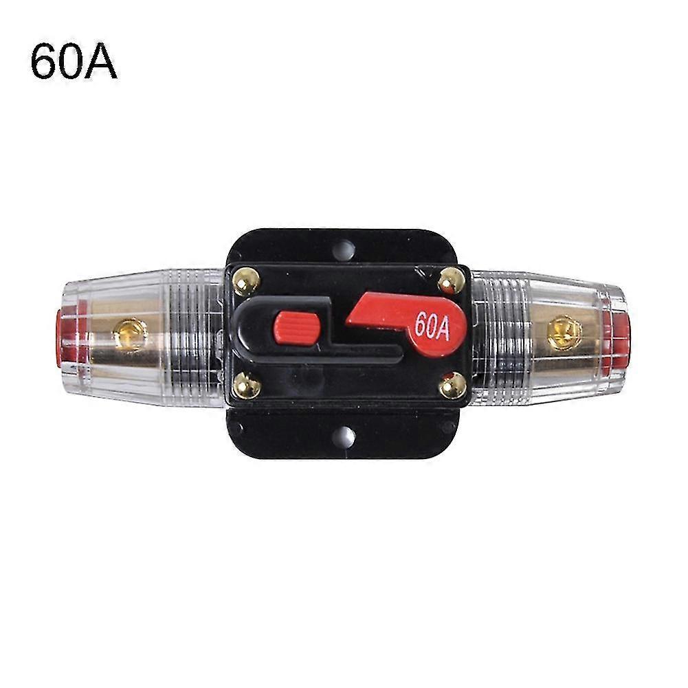 Dc 12-24v 30/60/100a Car Audio Video System Inline Circuit Breaker Fuse Holder