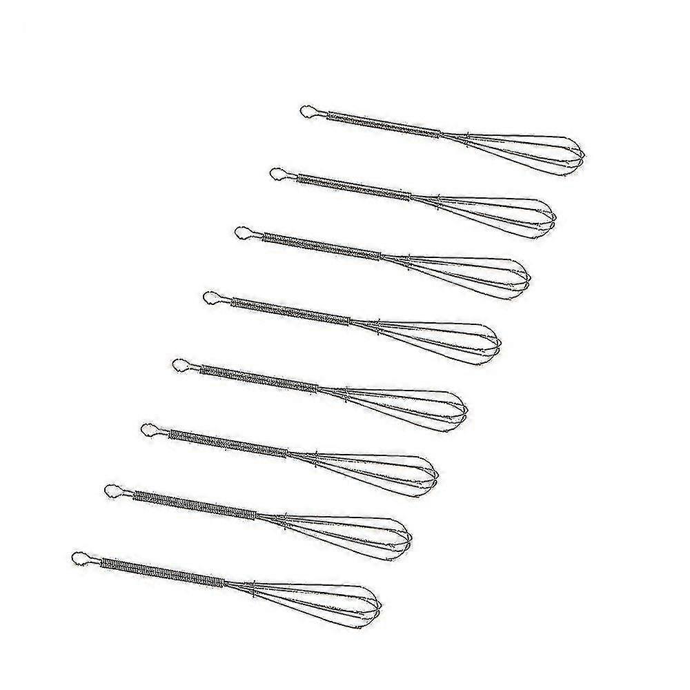 8pcs Mini Balloon Whisk 7in Versatile  Manual Whisk Stirrer-Yvan