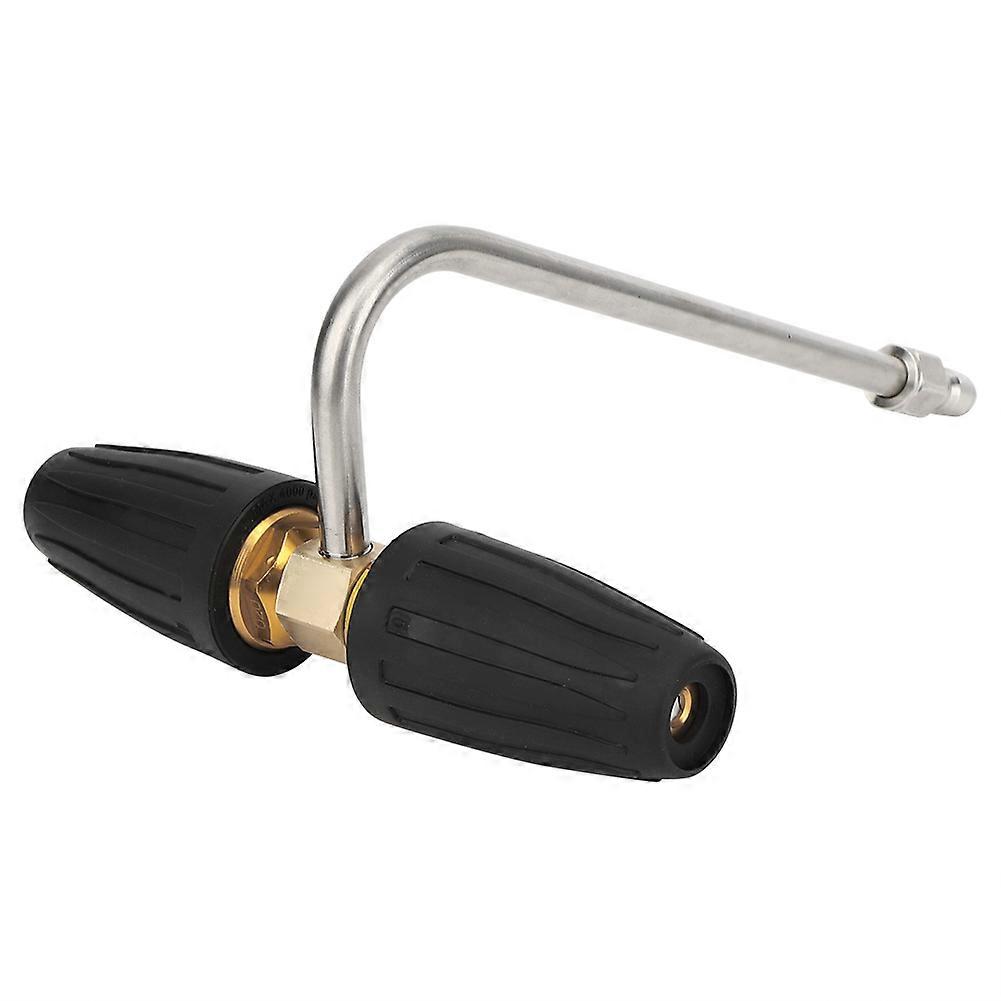 Double Rotating Nozzle 1/4 Quick Connect Plug Convenient Trench Cleaning 4000PSI