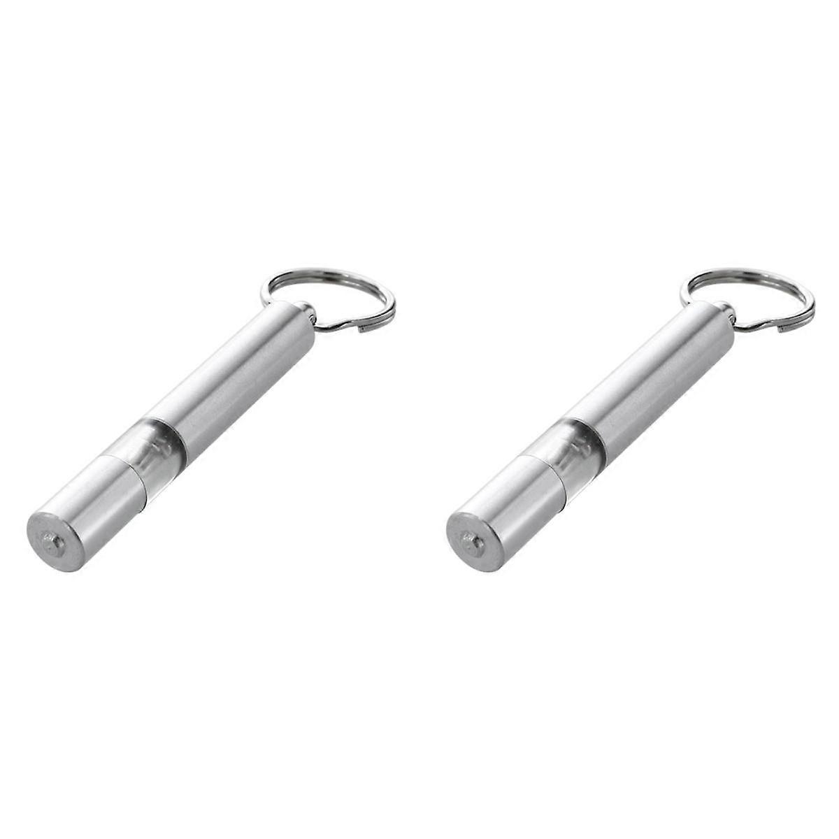 2X Car Static Rod Electricity Releaser Discharger Cylinder Shape Anti-Static Keychain Dry Static El