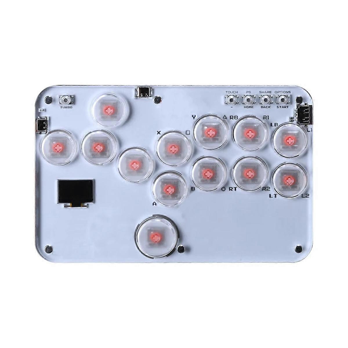 13-Button Arcade Stick Controller Leverless Controller RGB Fight Stick PC Joystick Controller Keyboard