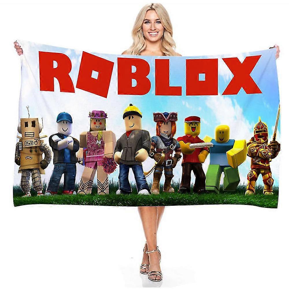 Serviettes de plage Roblox Serviette de bain en microfibre Couverture super douce Serviettes de yoga Cadeau 75 x 150cm -NMAOV