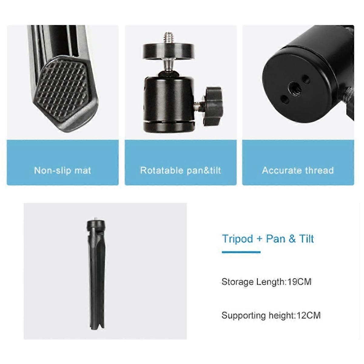 LED Circular Fill Light with USB Adjustable Desktop Triangle Bracket and Remote Control for in the