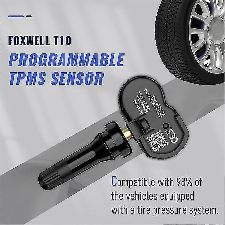 Foxwell T10 Programmable Universal Tire Pressure Sensor 315mhz 433mhz 2-in -1 English Edition