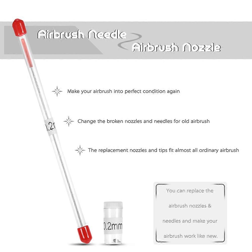 0.2mm Airbrush Nozzle And Needle Replacement for Airbrushes Spray Gun Model Spraying Paint Maintenance Tool Accessories