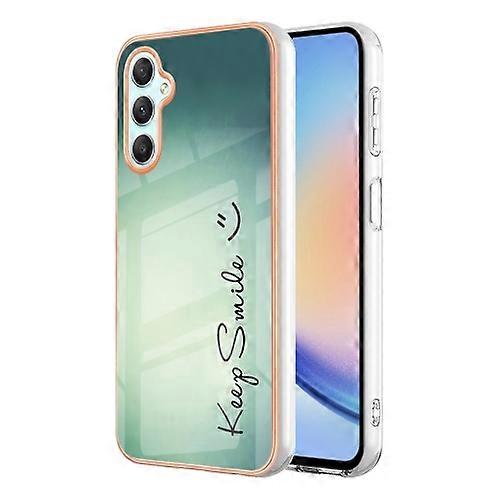 For Samsung Galaxy A24 Electroplating Marble Dual-side IMD Mobile Phone Case