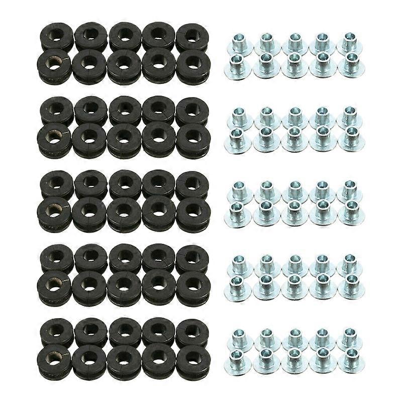 50PCS Rubber Motorcycle Grommet Fairing Bolt Bushing Part Fit for