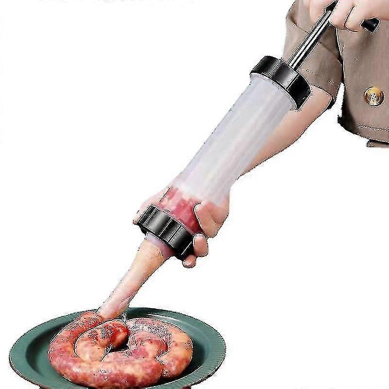 Manual Homemade Sausage Tools Stuffer Meat Filling Tool Practical Sausage Syringe Funnel Nozzle For Sausage Making Enema Tube Ns2